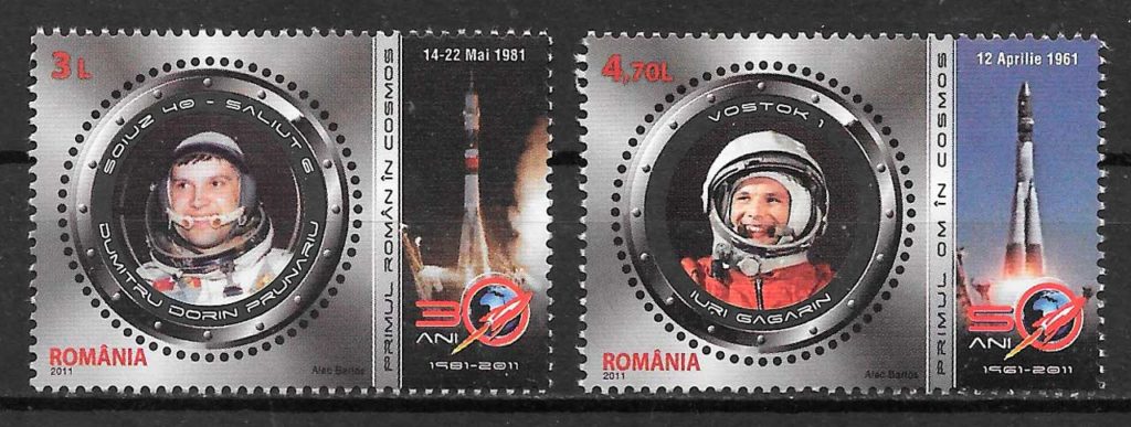 coleccion sellos espacio Rumania 2011