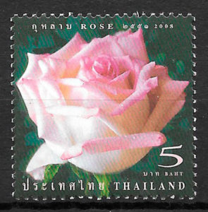 filatelia rosas Tailandia 2008