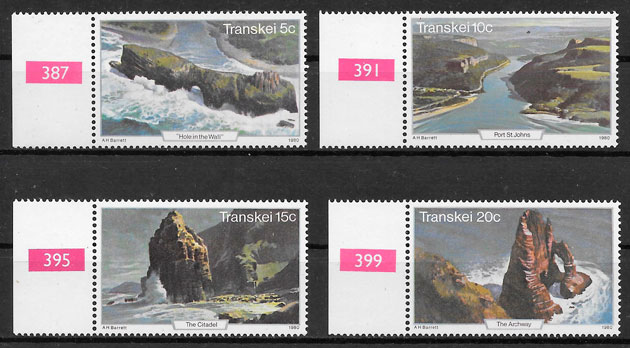 colección sellos turismo Transkei 1980