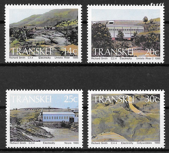 filatelia colección turismo Transkei 1986
