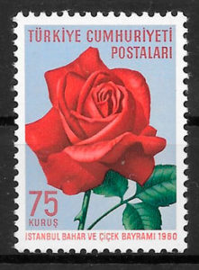 sellos rosas Turquia 1960