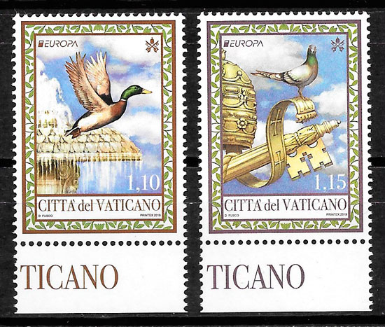 colección sellos Europa Vaticano 2019