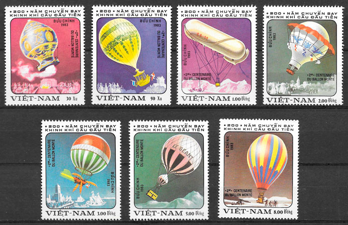 filatelia colección transporte Viet Nam 1983