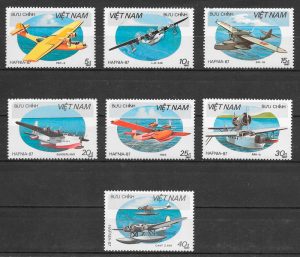 filatelia colección transporte Viet Nam 1987