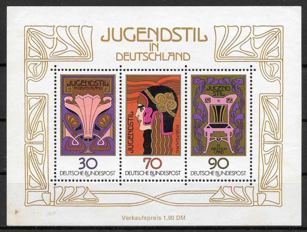 filatelia arte Alemania 1977