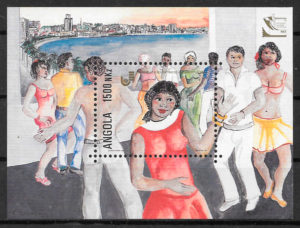 sellos arte Angola 1993