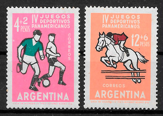 filatelia deporte Argentina 1963