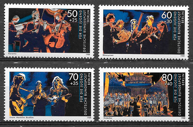 colección sellos arte Berlin 1988