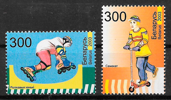 filatelia colección deporte Bielorrusia 2003