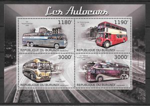 filatelia transporte Burundi 2012