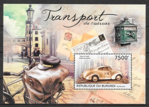 filatelia colección transporte Burundi 2012
