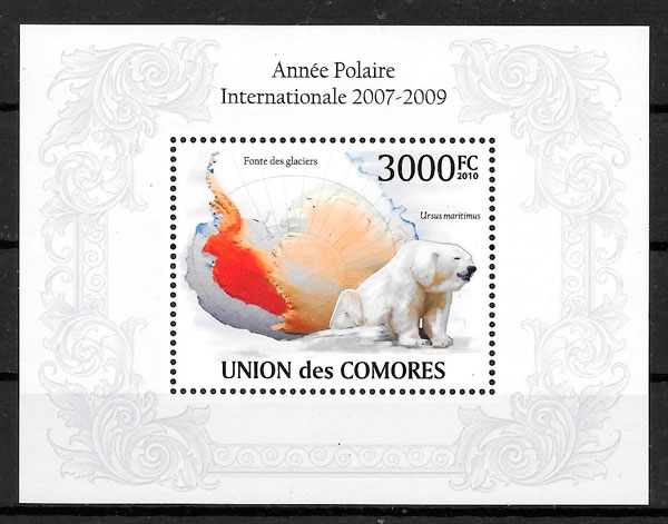 sellos fauna Comores 2009