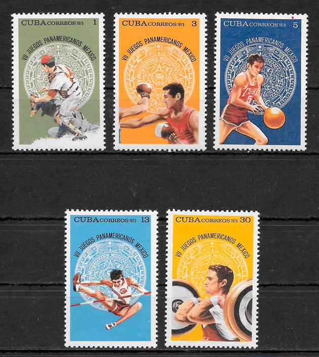 filatelia colección deporte Cuba 1975