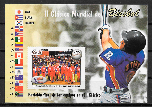 filatelia colección deporte Cuba 2009