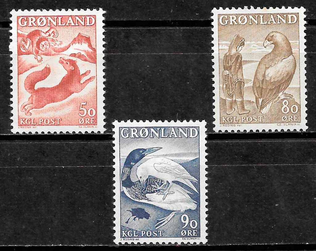 sellos cuentos Groenlandia 1966