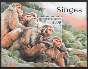 Colección sellos fauna Guinea 1998