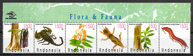sellos fauna y flora Indonesia 2004