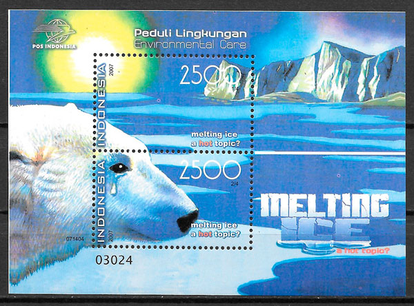 colección sellos fauna Indonesia 2007