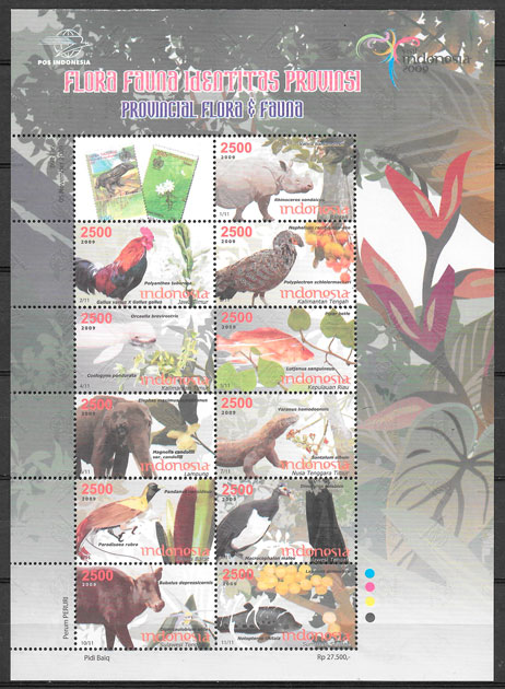 sellos fauna Indonesia 2009