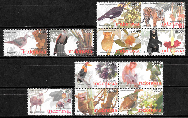 sellos fauna Indonesia 2010