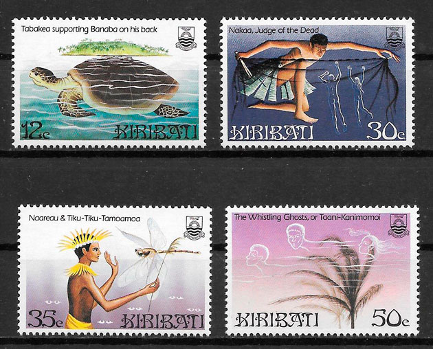 filatelia colección cuentos Kiribati 1984