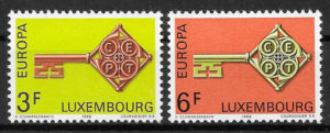 colección sellos Europa Luxemburgo 1968
