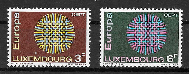filatelia colección tema Europa Luxemburgo 1970