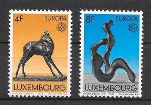 sellos Europa Luxemburgo 1974