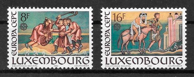 filatelia tema Europa Luxemburgo 1983