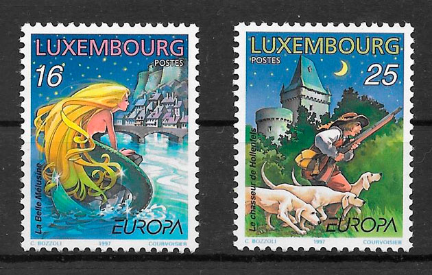 sellos Europa Luxemburgo-1997