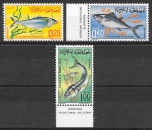 sellos fauna MARRUECOS 1967
