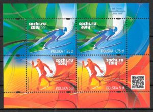 filatelia coleccion deporte Polonia 2014