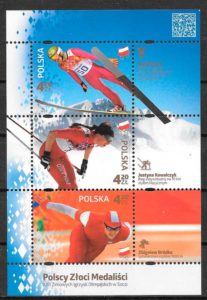 coleccion sellos deporte Polonia 2014