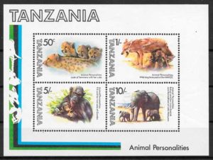sellos fauna Tanzania 1982