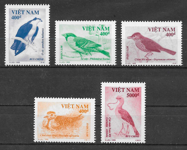 colección sellos fauna Viet Nam 1995