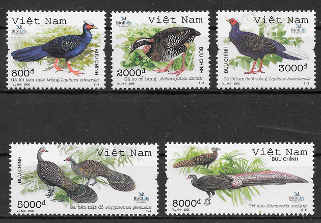 sellos fauna Viet Nam 2006