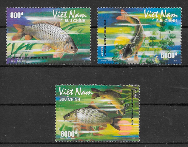 sellos fauna Viet Nam 2008