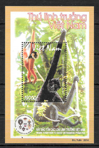 sellos fauna Viet Nam 2014