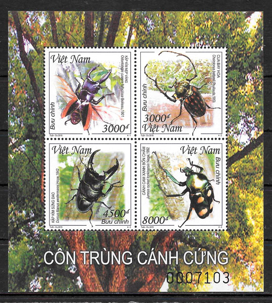colección sellos fauna Viet Nam 2015