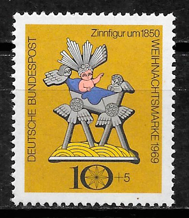 filatelia coleccion navidad Alemania 1969