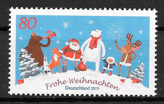 sellos navidad alemania 2019