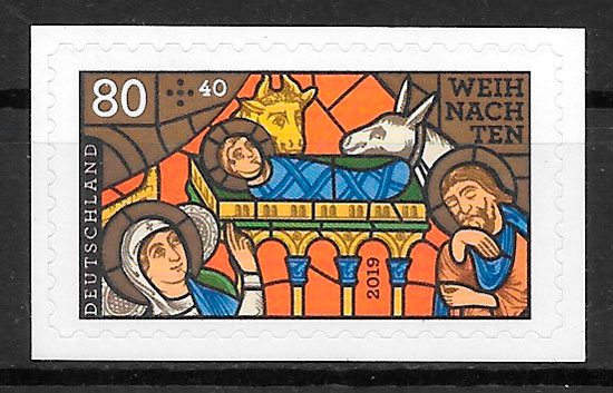coleccion sellos navidad alemania 2019
