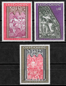 sellos pintura Andorra Francesa 1970