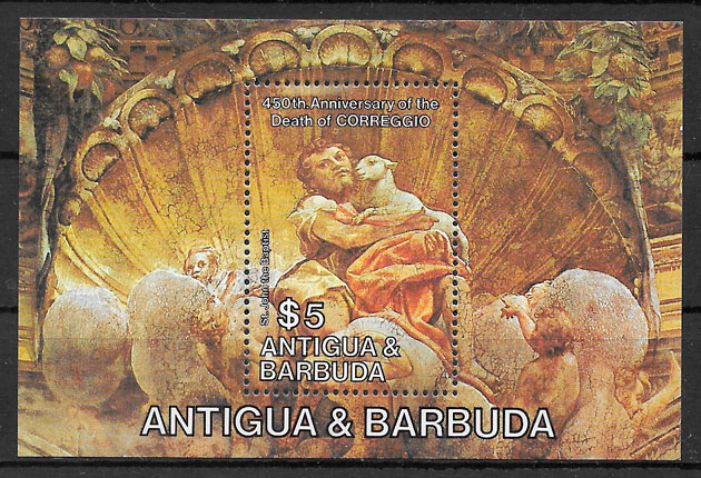 colección sellos Antigua pintura 1984