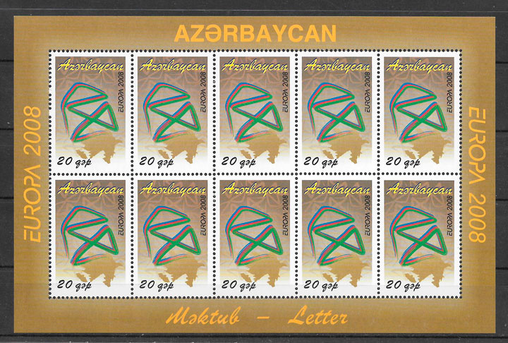 filatelia coleccion Europa Azerbaiyan 2008