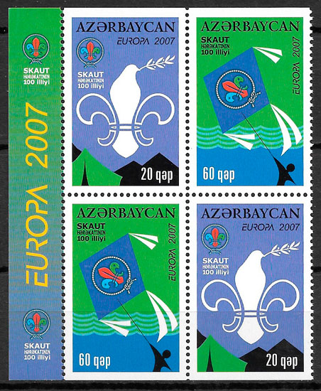 coleccion sellos Europa Azerbaiyan 2007
