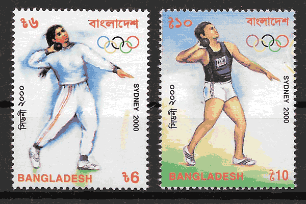 filatelia olimpiadas Bangladesh 2000