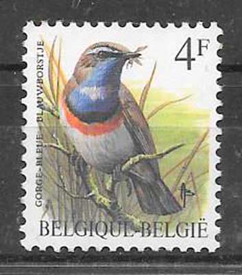 sellos fauna Belgica 1989