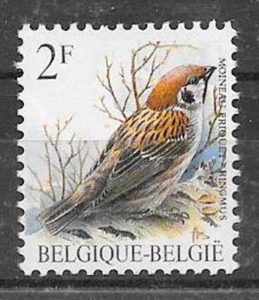 sellos fauna Belgica 1989