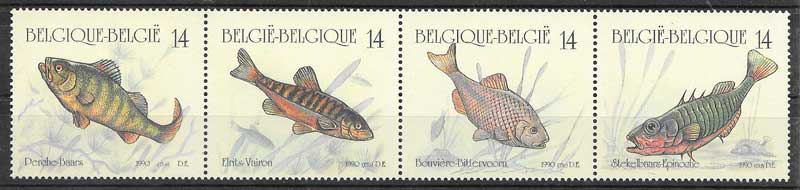 filatelia fauna Belgica 1990